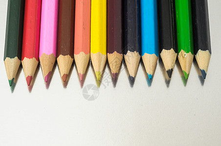 新彩色笔纸橙子工具草图蜡笔办公室彩虹团体铅笔光谱蓝色图片