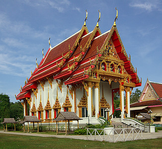 泰国克拉比宗教寺庙佛教徒城市装饰地区雕刻土地地标图片