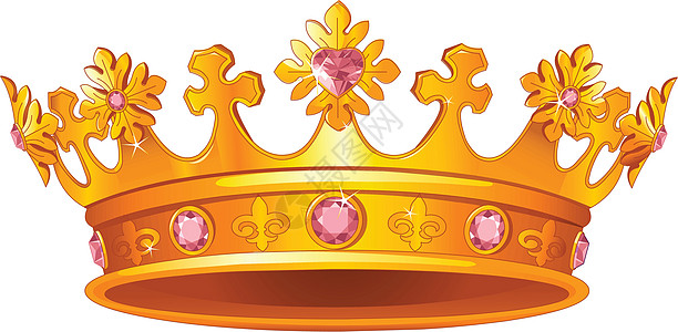 皇家王冠宝石魔法国王艺术品夹子卡通片免版税插图金子珠宝图片