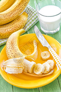 香蕉热带早餐剪裁乡村皮肤水果饮食食物木头美食图片