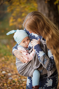 母亲有子女幸福吊带婴儿织物戒指护士妈妈棉布围巾家庭图片