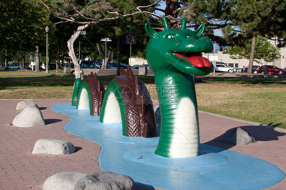 奥戈波哥吸引力海怪景点旅行自然光海蛇旅游雕像公园水平图片