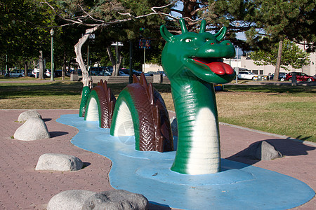奥戈波哥海蛇雕像胜地自然光旅行海怪吸引力公园旅游水平图片
