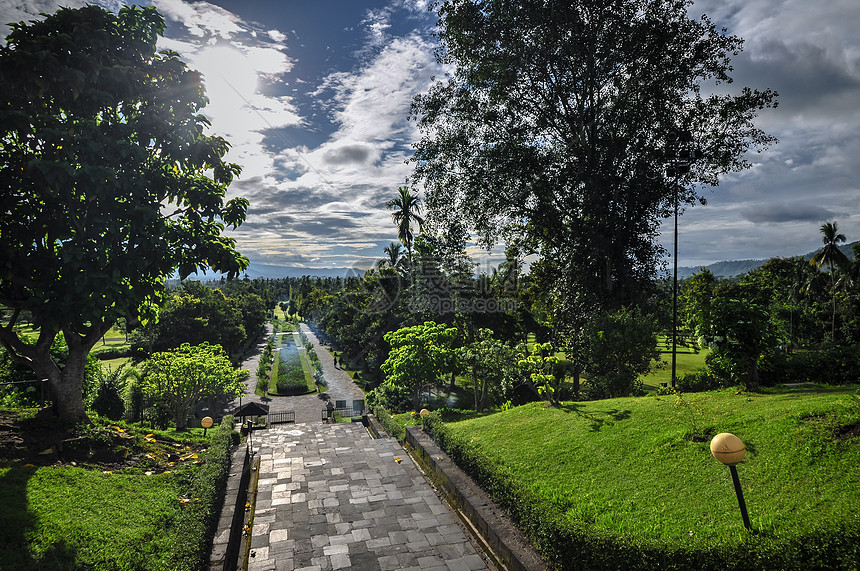 爪哇Yogjakarta的公园建筑群图片