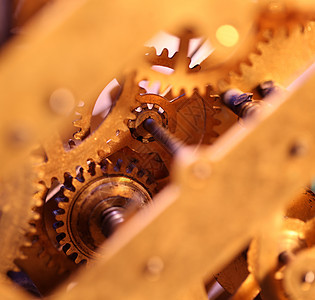 时钟机制技术机械轴承装置传动齿轮机器人机器古董运动图片