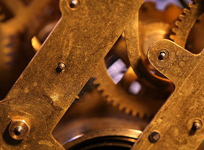 时钟机制古董口径运动机器人齿轮引擎机器发条轴承金属图片