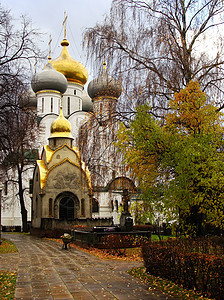 Novodevichy修道院 俄罗斯莫斯科大教堂新圣女观光少女博物馆景观纪念碑回廊教会纪念馆图片