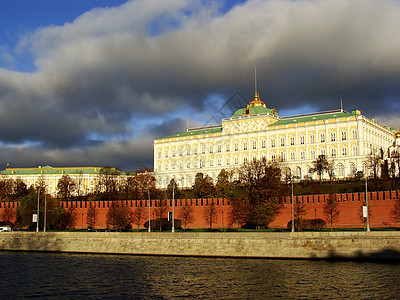 俄罗斯莫斯科克里姆林宫地标宗教正方形建筑学天际全景大教堂教会堡垒蓝色图片