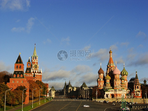 俄罗斯莫斯科克里姆林宫教会全景天际地标纪念碑纪念馆堡垒景观天空观光图片
