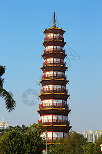 6个班尼扬树寺庙花塔榕树建筑旅行风景寺庙天空历史纪念馆信仰地标图片