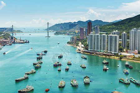 香港日海景码头巡航城市海洋市中心建筑学摩天大楼景观旅行图片