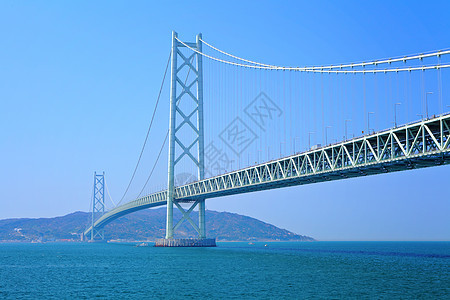 日本桥建筑学海岸线海峡海景蓝色天空运输支撑海岸图片