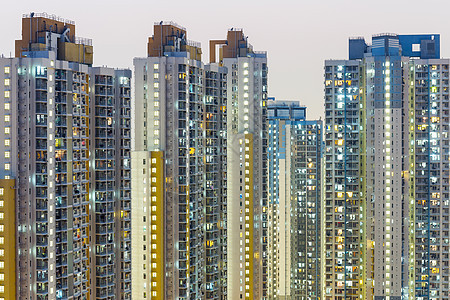 香港人口拥挤的大楼场景风景城市都市天际建筑景观住宅摩天大楼袖珍图片