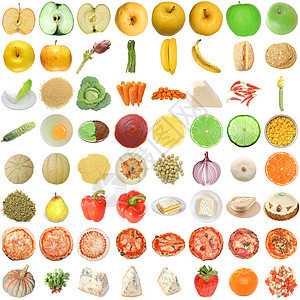 食物拼合食品胡椒白色奶油营养蔬菜面包橙子香蕉萝卜水果图片