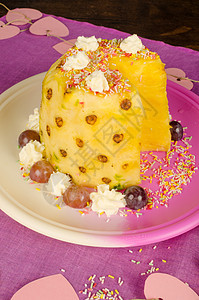甜甜菠萝创造力水果美食食物儿童营养乐趣水平服务盘子图片