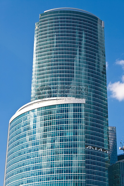 现代系统扩张者窗户商业摩天大楼反射蓝色景观城市场景太阳技术图片