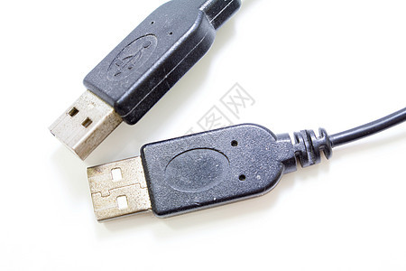 两个黑色usb 插头图片