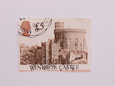 英国印有温莎城堡的邮票图片