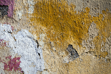 Grunge 碎裂的墙壁背景建筑学地面裂缝石头装饰水泥风格建筑石膏粮食图片