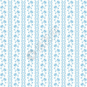 无缝花纹材料装饰圆形风格蓝色裙子织物叶子白色墙纸背景图片