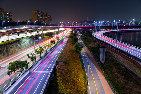 夜间首尔高速公路图片