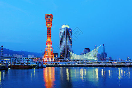 神户天际港口建筑学商业巡航景观城市地标风景场景公园图片