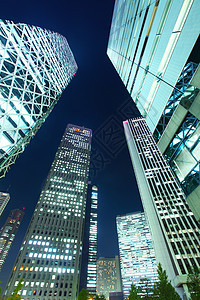 东京天际蓝色城市天空景观风景商业摩天大楼建筑物建筑公司图片