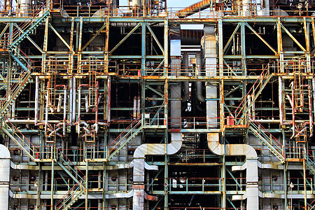 工业工厂汽油建筑力量矿物蓝色气体制造业管子工程技术图片