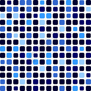 蓝色马赛克立方体游泳插图技术装饰品风格艺术装饰浴室墙纸图片