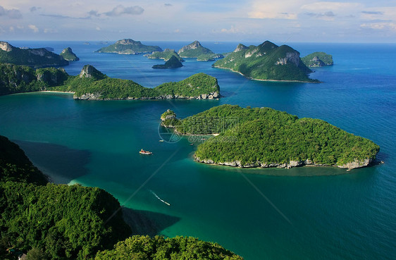 泰国昂忠国家海洋公园泰国天线丛林海滩天空公园旅行海洋天堂洞穴海湾图片