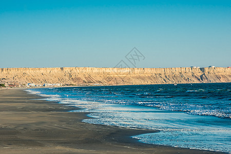 秘鲁皮乌拉的秘鲁海岸南边的科朗海滩图片