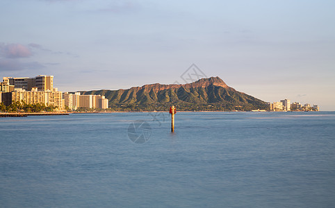 夏威夷的全景公园酒店摩天大楼旅游钻石头市中心建筑物假期旅行建筑图片