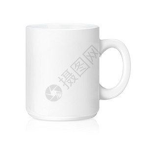 白色陶瓷杯创造力杯子时间空白制品饮料玻璃早餐咖啡杯咖啡图片