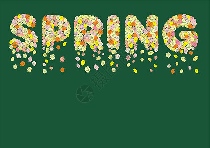 春花 春季标题背景图片