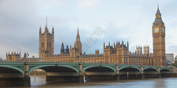 伦敦议会两院王国英语全景图片
