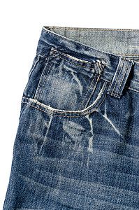特写水平蓝色接缝口袋摄影裤子宏观纺织品牛仔裤美容图片