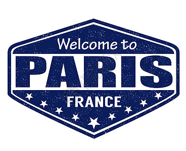 欢迎光临巴黎邮票背景图片