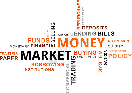 词云货币市场贸易金融商业政策总和资金赤字机构参与者协议图片