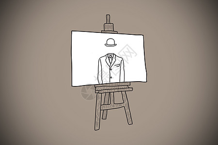 商业商面条的复合图象套装灰色礼帽帆布人士商务画架涂鸦绘图计算机图片