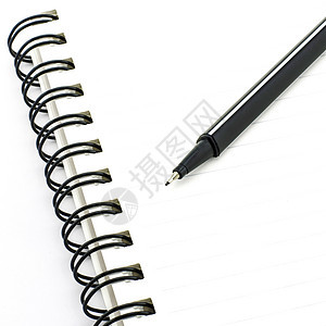 黑钢笔 笔记本用白纸隔离补给品工具铅笔团体工艺记事本魔法办公室学校螺旋图片