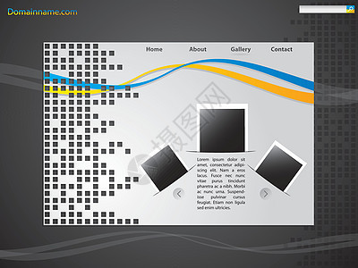 带有相片画廊的网站模板背景图片
