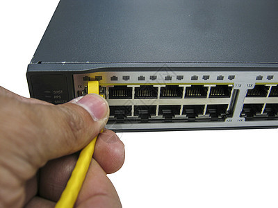 与服务器连接的Eepernet电缆路由器插座计算纤维基础设施插头数据技术硬件交通图片