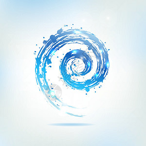 蓝色水花泡沫漩涡液体海浪插图曲线海洋冲浪飞溅图片