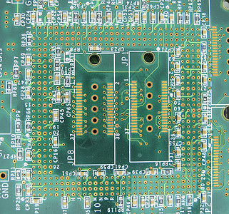 无缝绿色印刷电路委员会工程电脑母板痕迹电子木板绿色技术电路商业图片