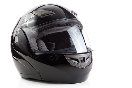 黑色 光滑的摩托车头盔玻璃自行车速度闲暇运输帽子安全运动纤维白色图片