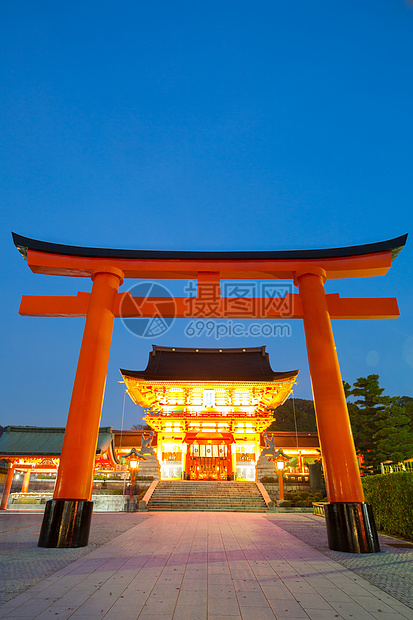 京都日本神社寺庙天空社论吸引力游客建筑学宗教佛教徒运气图片