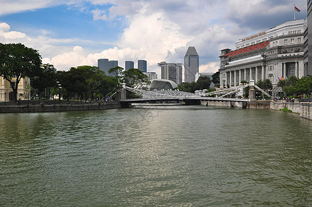 新加坡城市天际直流区中心市中心天空建筑学建筑金融月亮摩天大楼蓝色商业图片