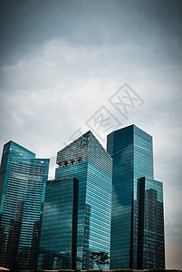 新加坡城市天际直流区建筑学摩天大楼金融商业月亮景观蓝色办公室市中心天空图片