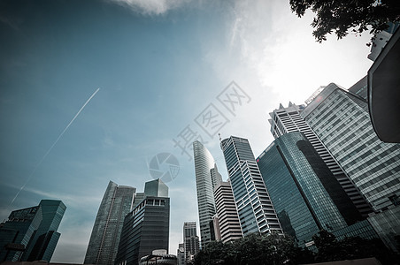 新加坡城市天际直流区建筑学天空公司建筑蓝色景观市中心办公室月亮商业图片