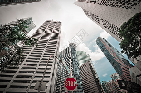 新加坡城市天际直流区月亮市中心商业建筑蓝色办公室天空摩天大楼建筑学公司图片